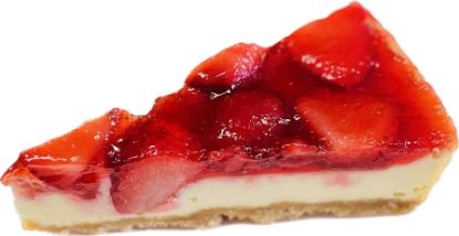 Cheesecake s jahodami řez