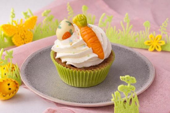 Mrkvový cupcake s mrkvičkou